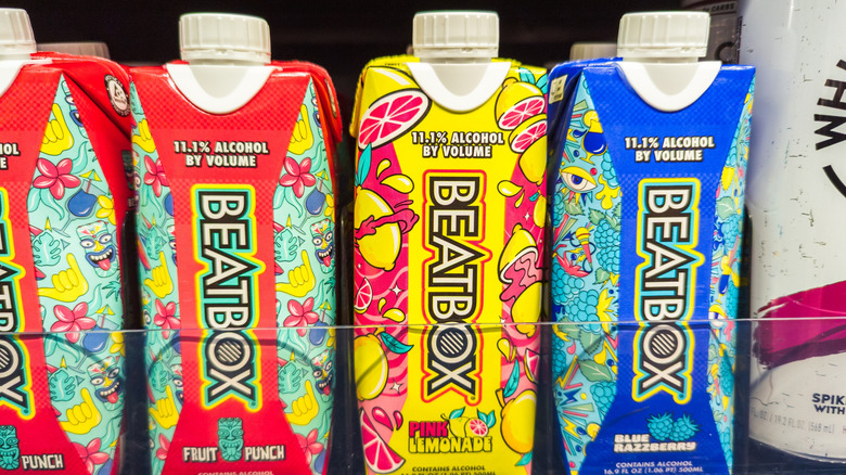 The new BeatBox packaging on display on a store shelf.