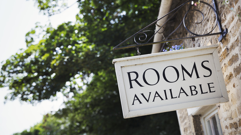 a B&B Sign near entrance door