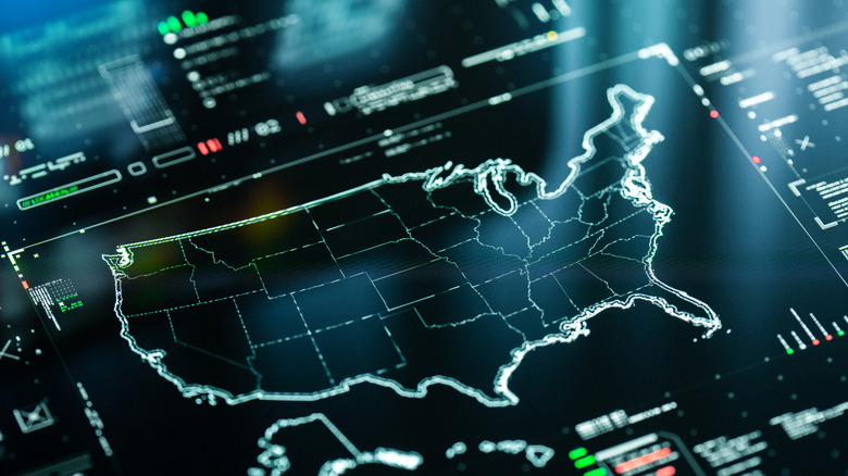 A digital map of the U.S.