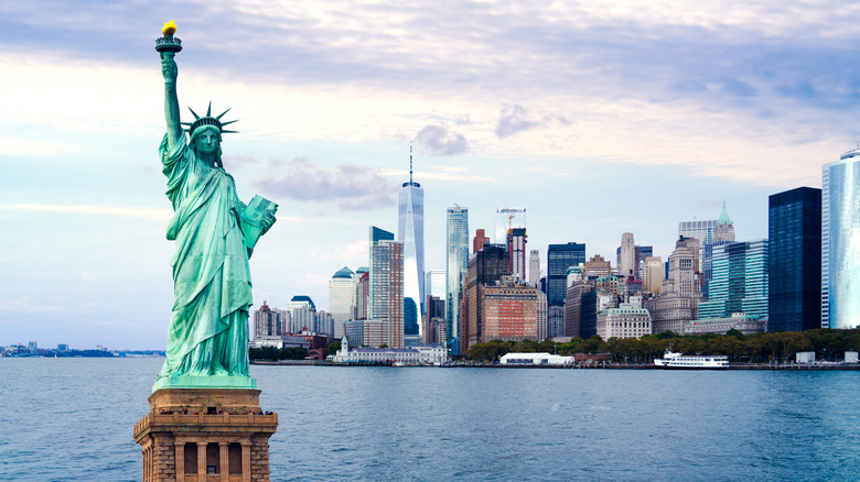 Statue of Liberty and New York City