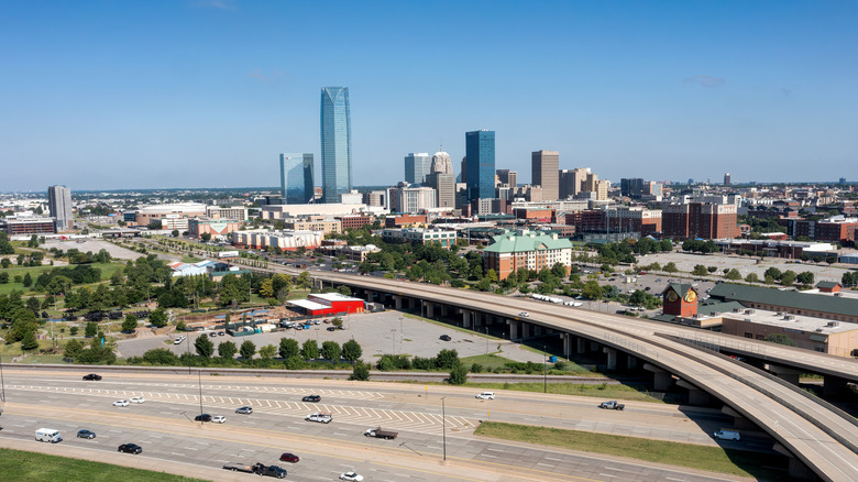Aerial view of Oklahoma City, Oklahoma