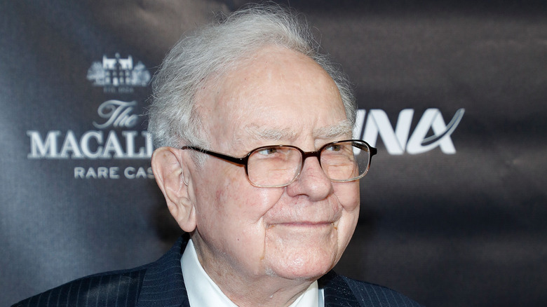 Closeup of Warren Buffet grinning