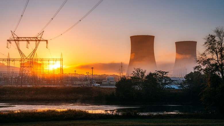 image showing a variety of power production infrastructure components