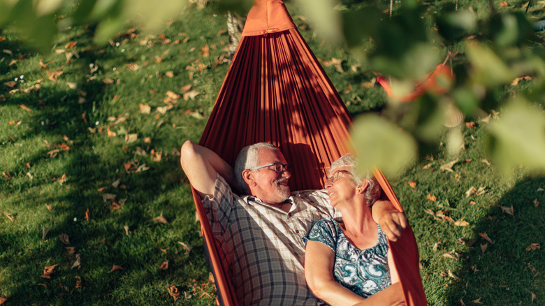 older couple in hammock