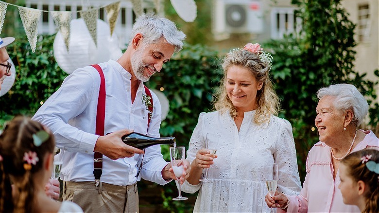 A small family wedding