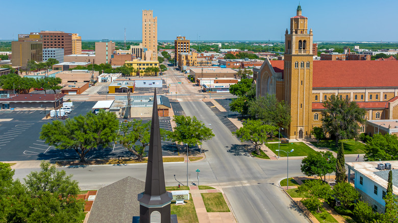 View of Abilene Texas from the air