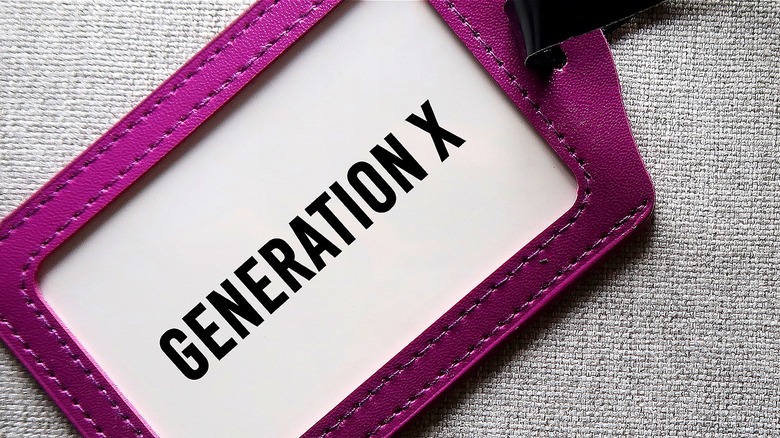 A Generation X luggage tag