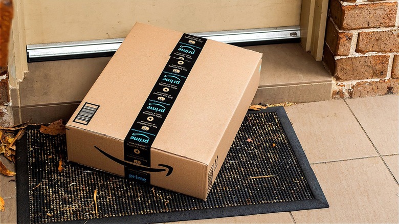 Amazon package outside front door
