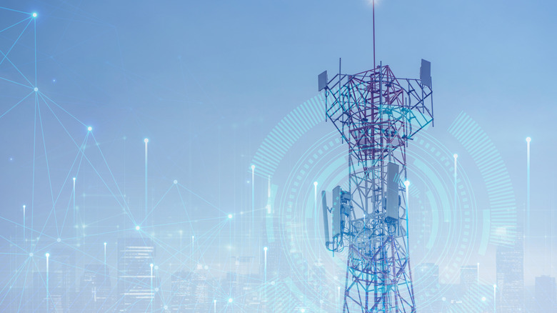 a telecommunications tower