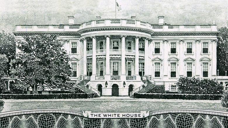 Etching of the White House 