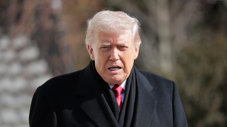 President Donald Trump looking upset