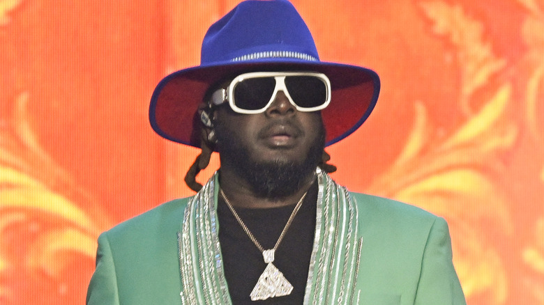T-Pain performs during the 2025 Boston Calling Music Festival at Harvard Athletic Complex