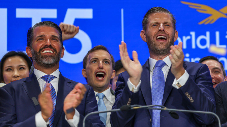 Trumps' sons on stage for World Liberty Financial event