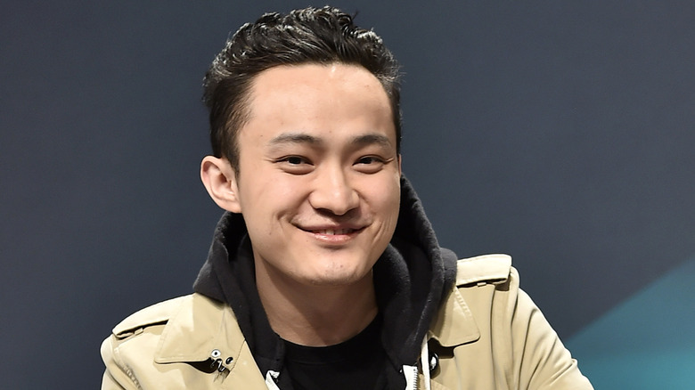 Justin Sun at a conference