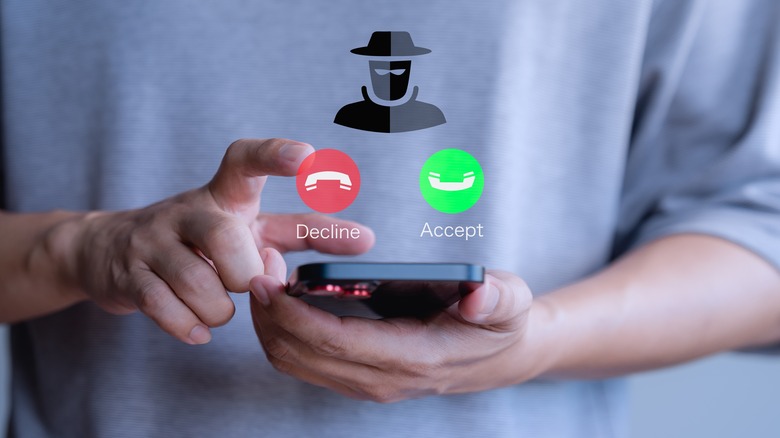 The phone call that looks like it is from an unknown number.