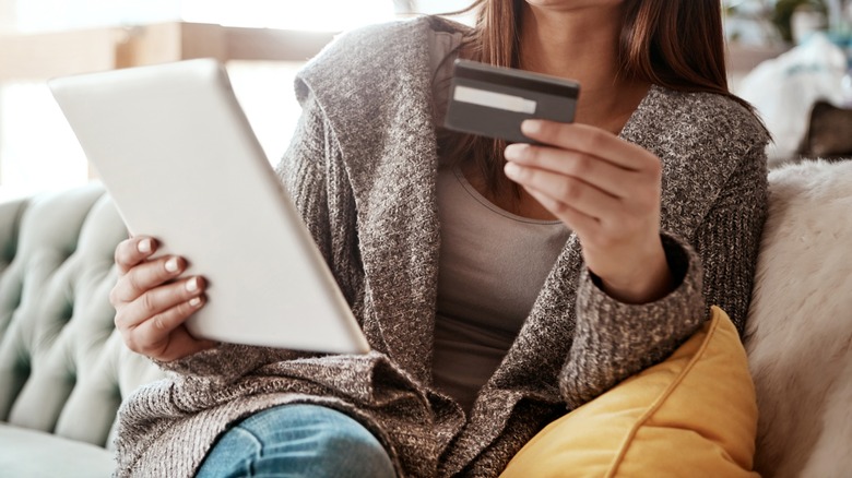 woman happy about credit score