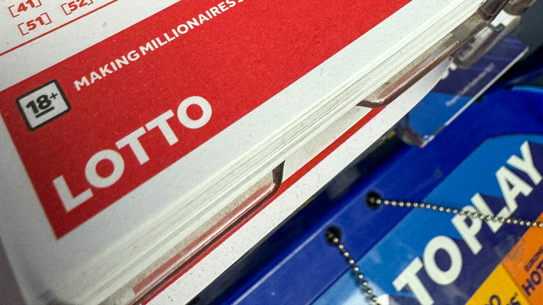 a stack of lottery entry tickets