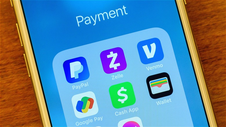 Money apps groups as "Payment"