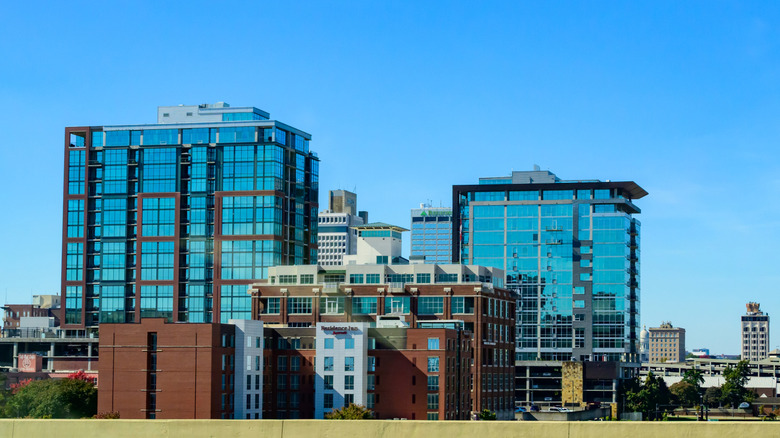 The downtown skyline in Little Rock, Arkansas