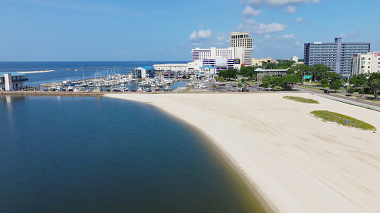 Casino located on beach in Biloxi, Mississippi