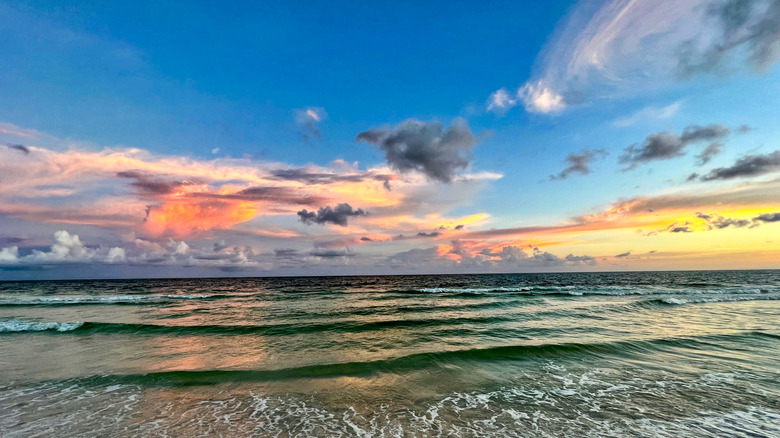 Gorgeous sky over waters of Florida's Emerald Coast