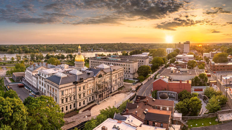 Aerial view of a town in New Jersey