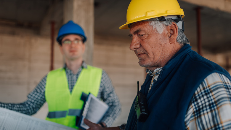 an older worker on a jobsite