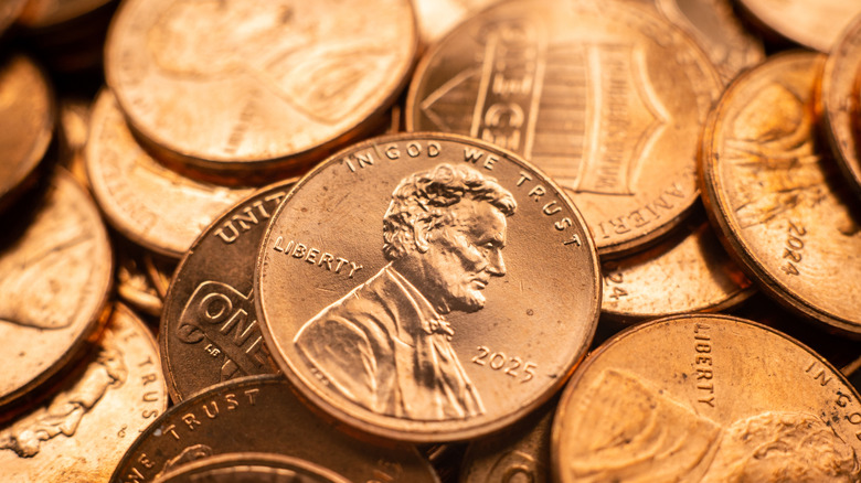 Pile of U.S. pennies