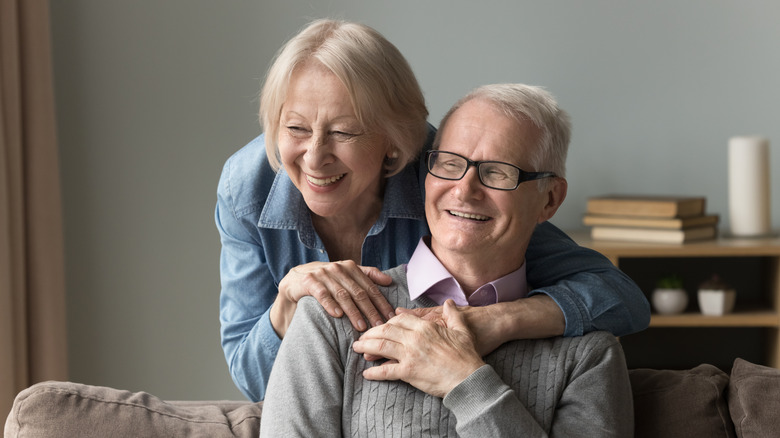 older couple in their house
