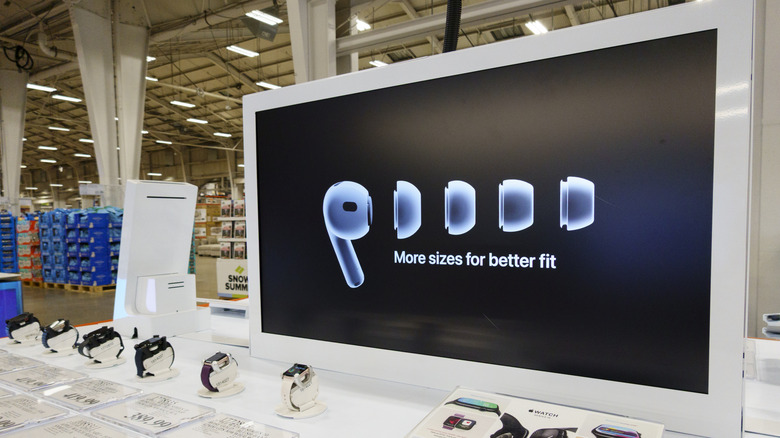 Apple Watches and AirPods for sale in a Costco