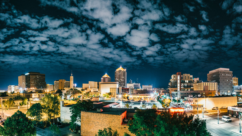 albuquerque skyline at night