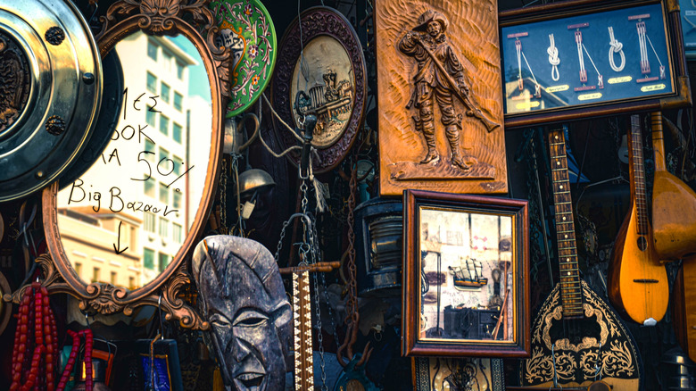 a collection of antiques