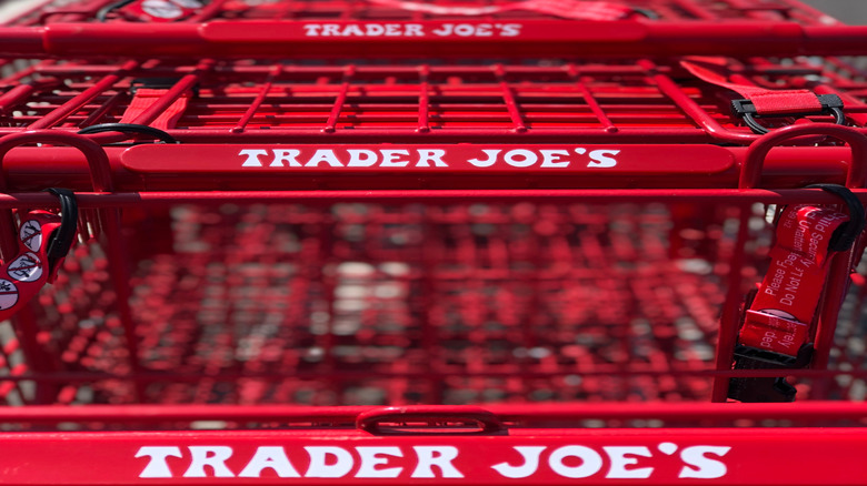 Red Trader Joe's carts lined up