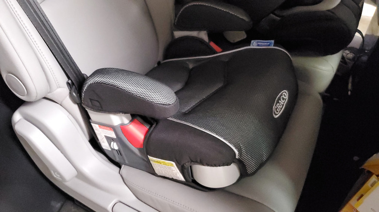 a Graco booster seat in car