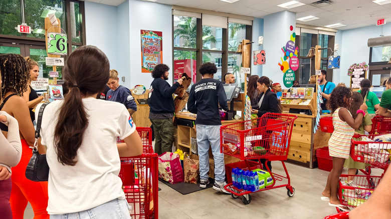 Trader Joe's store filled with customers.