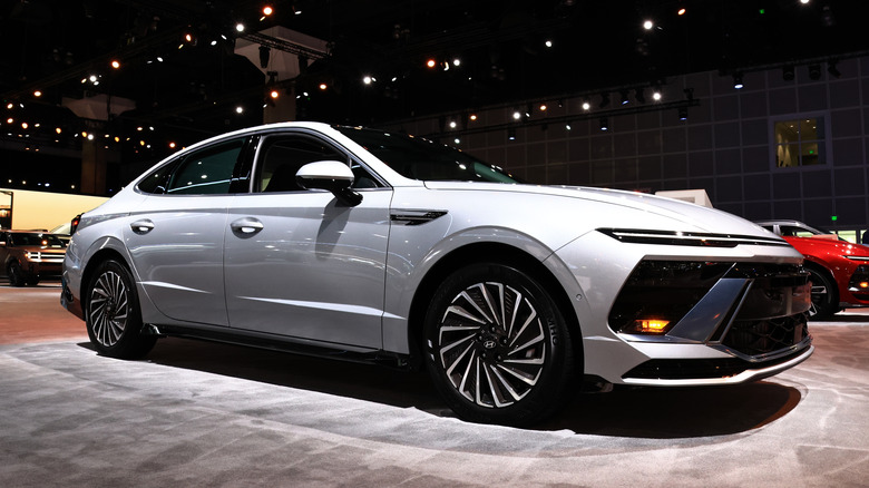 2026 Hyundai Sonata Hybrid at 2025 Los Angeles Auto Show.