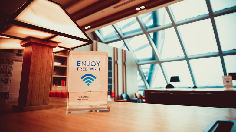 Waiting space in Suvarnabhumi Airport with WiFi service.