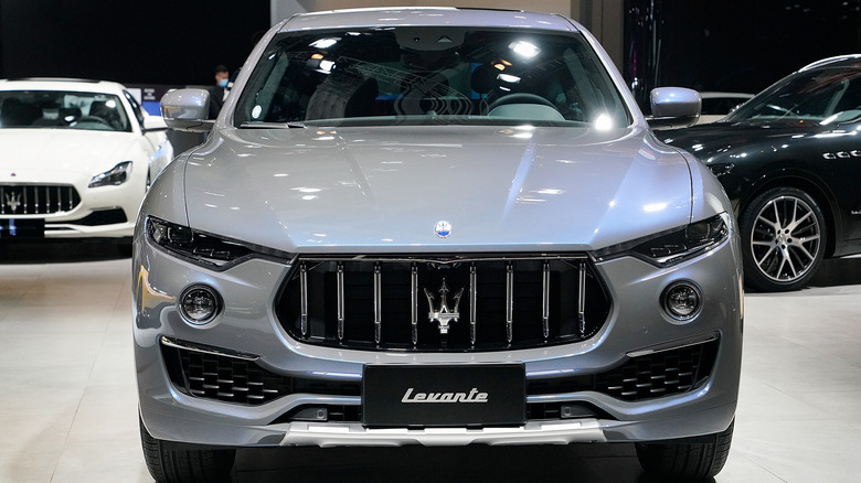A Maserati Levante SUV on display at the Shanghai International Automobile Industry Exhibition in 2021.