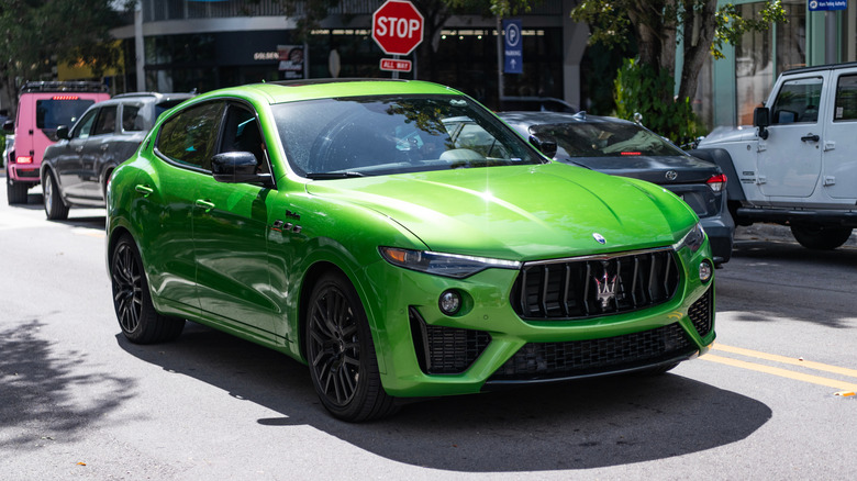 A green 2023 Maserati Levante Moderna S in Miami, Florida